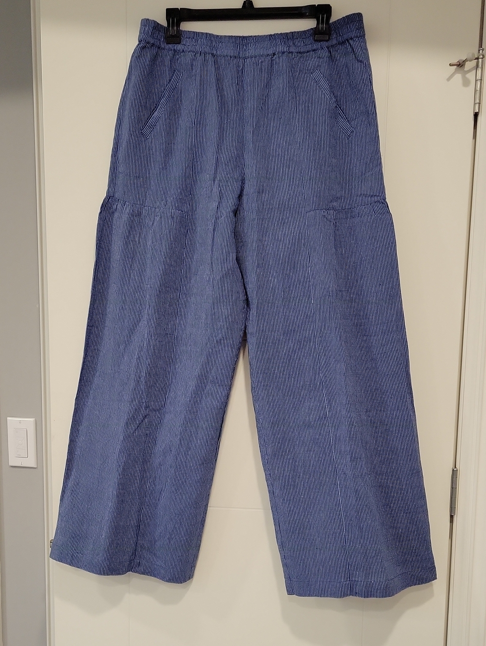 ivy jane Navy Pinstripe Wide-Leg Pants